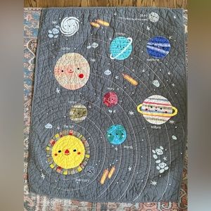 Outer Space Planet Crib Quilt Nursery Baby